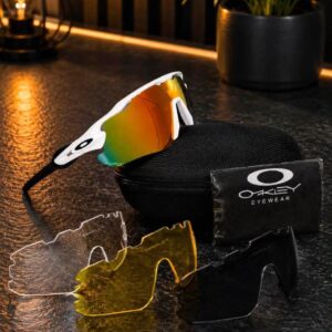Gafas deportivas Oakley lente naranja montura blanca