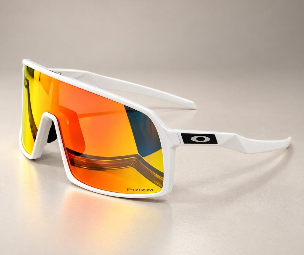 Gafas deportivas Oakley lente dorado montura blanca