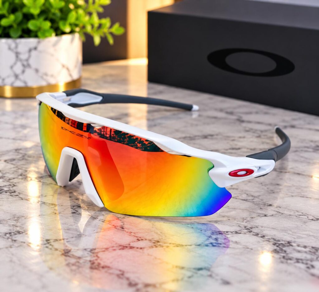 Gafas deportivas Oakley lente naranja blanca