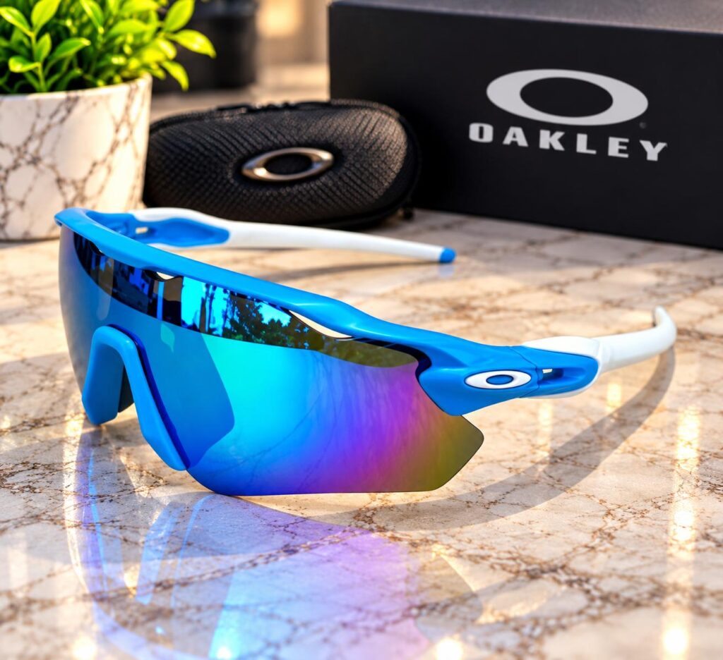 Gafas deportivas Oakley lente azul montura blanca
